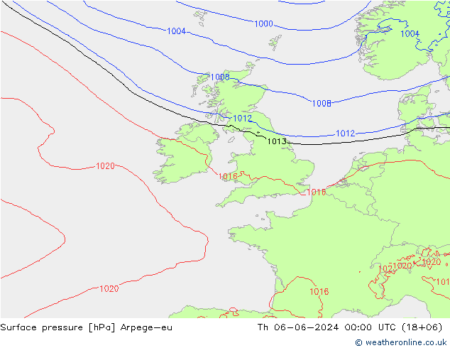 Yer basıncı Arpege-eu Per 06.06.2024 00 UTC