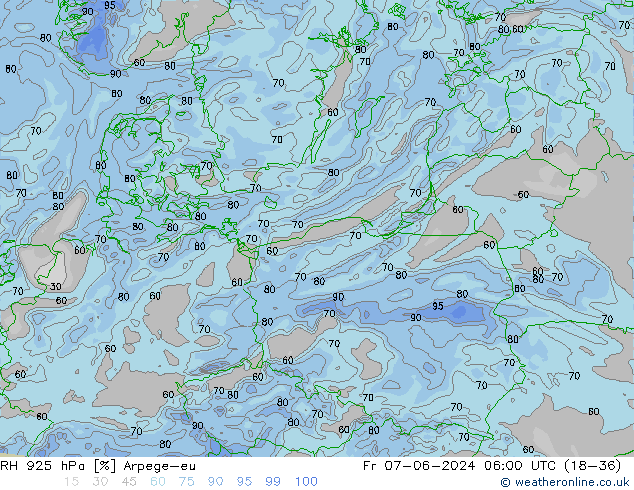 RV 925 hPa Arpege-eu vr 07.06.2024 06 UTC