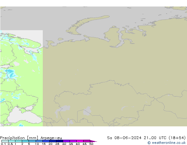 Precipitation Arpege-eu Sa 08.06.2024 00 UTC