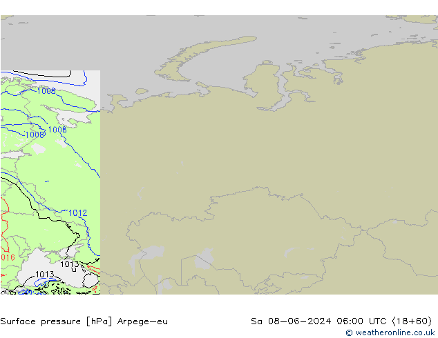 Luchtdruk (Grond) Arpege-eu za 08.06.2024 06 UTC