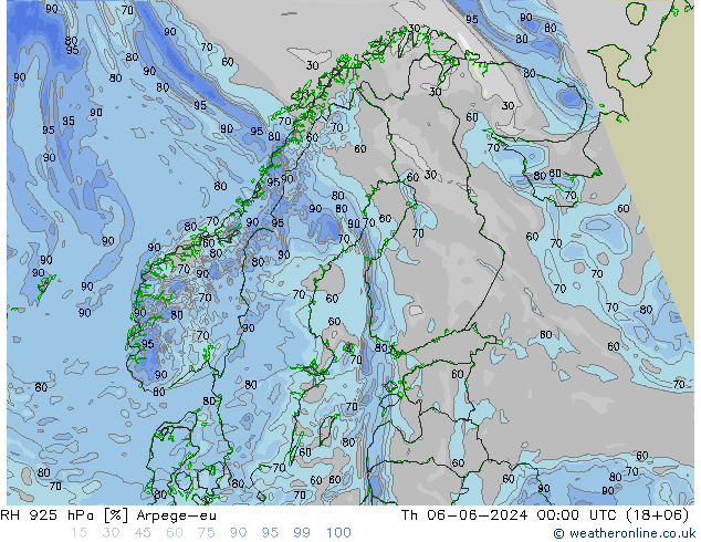 RV 925 hPa Arpege-eu do 06.06.2024 00 UTC