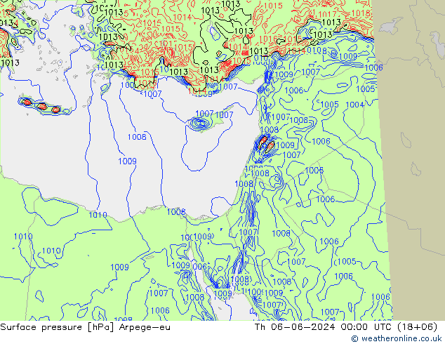 Luchtdruk (Grond) Arpege-eu do 06.06.2024 00 UTC