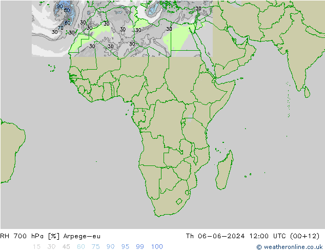 700 hPa Nispi Nem Arpege-eu Per 06.06.2024 12 UTC