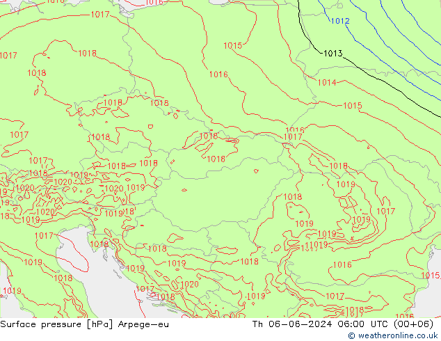 Luchtdruk (Grond) Arpege-eu do 06.06.2024 06 UTC