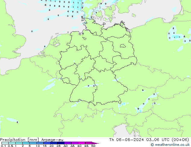 Niederschlag Arpege-eu Do 06.06.2024 06 UTC