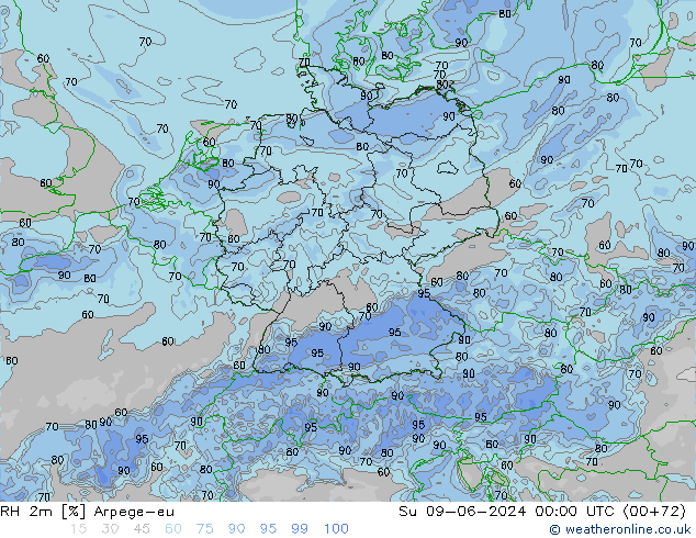 RV 2m Arpege-eu zo 09.06.2024 00 UTC