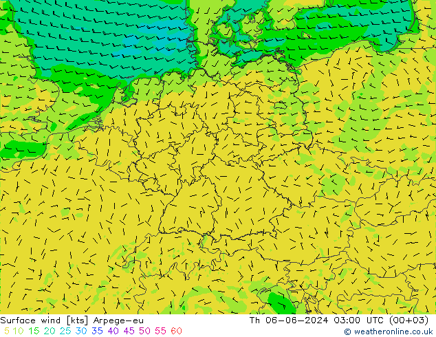  10 m Arpege-eu  06.06.2024 03 UTC