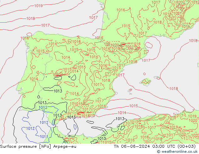 Bodendruck Arpege-eu Do 06.06.2024 03 UTC