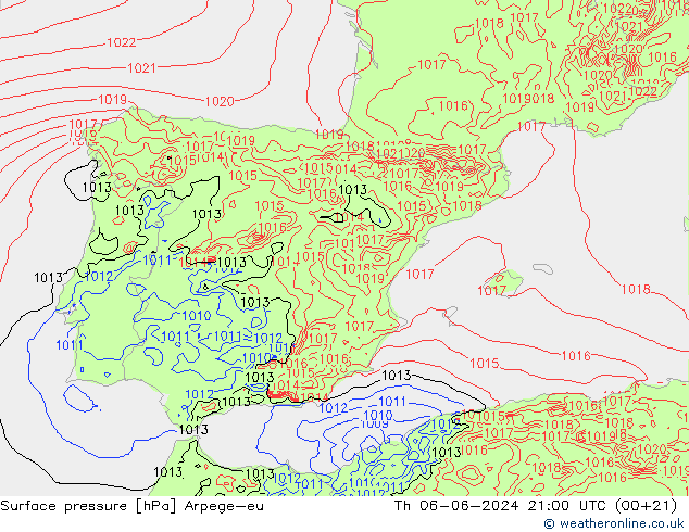 pression de l'air Arpege-eu jeu 06.06.2024 21 UTC