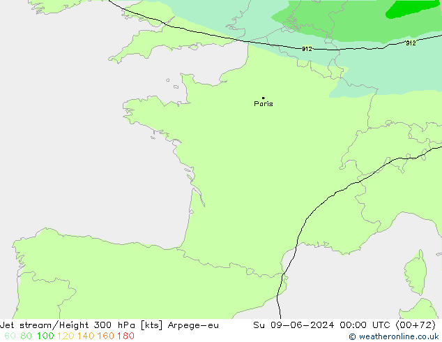 Polarjet Arpege-eu So 09.06.2024 00 UTC