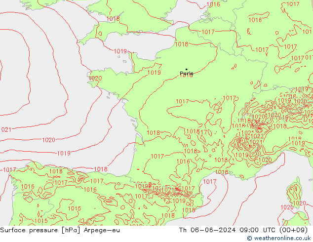 pression de l'air Arpege-eu jeu 06.06.2024 09 UTC