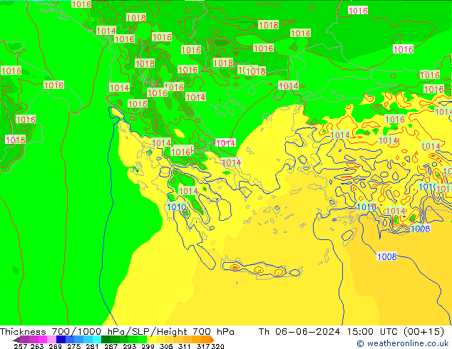 Dikte700-1000 hPa Arpege-eu do 06.06.2024 15 UTC