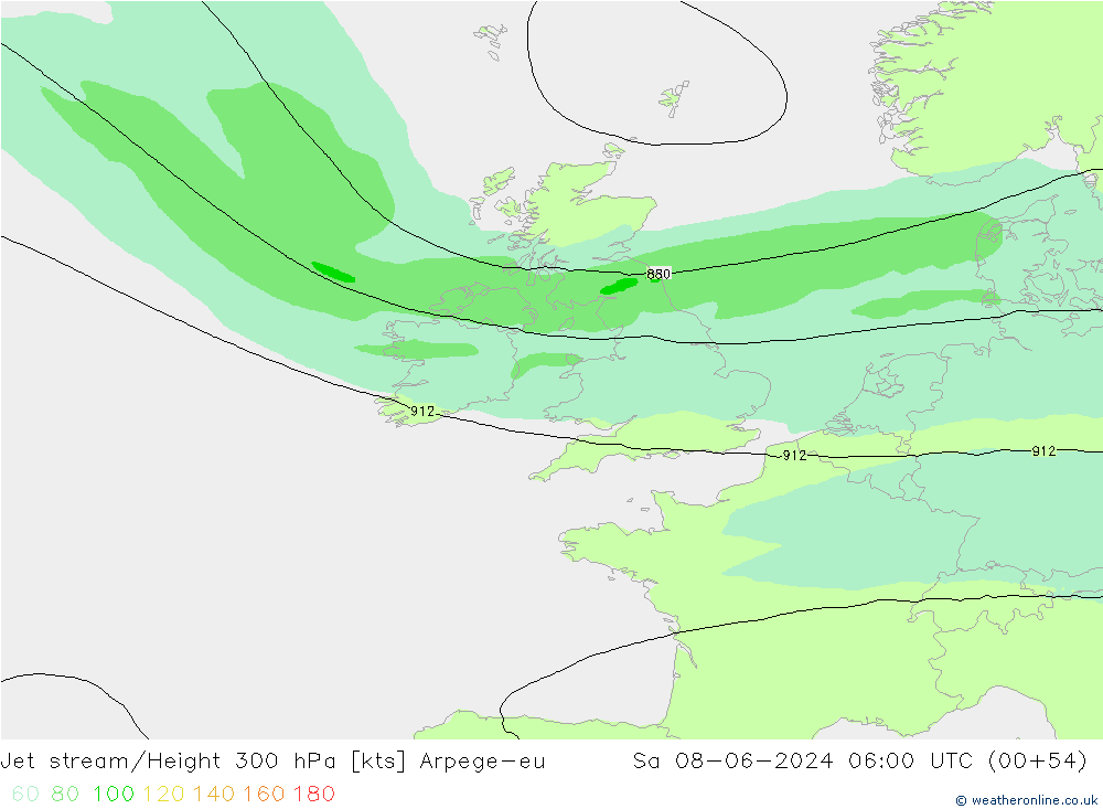 Courant-jet Arpege-eu sam 08.06.2024 06 UTC