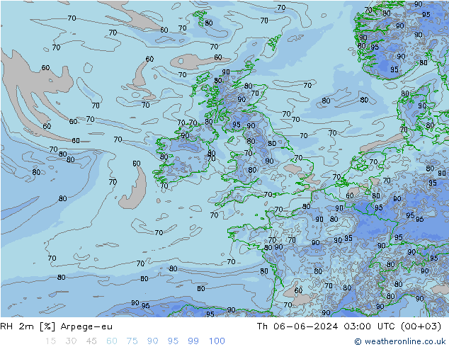 RH 2m Arpege-eu Do 06.06.2024 03 UTC