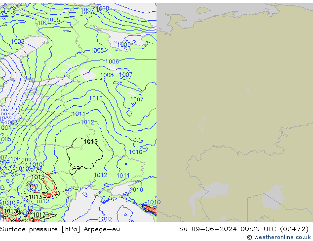 ciśnienie Arpege-eu nie. 09.06.2024 00 UTC