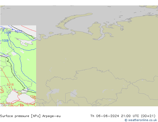 Luchtdruk (Grond) Arpege-eu do 06.06.2024 21 UTC