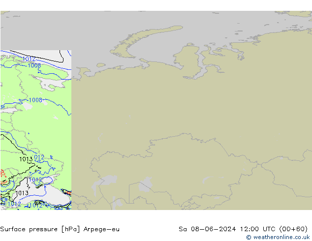 pression de l'air Arpege-eu sam 08.06.2024 12 UTC