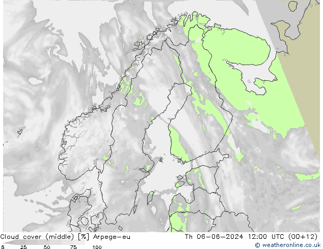 Wolken (mittel) Arpege-eu Do 06.06.2024 12 UTC