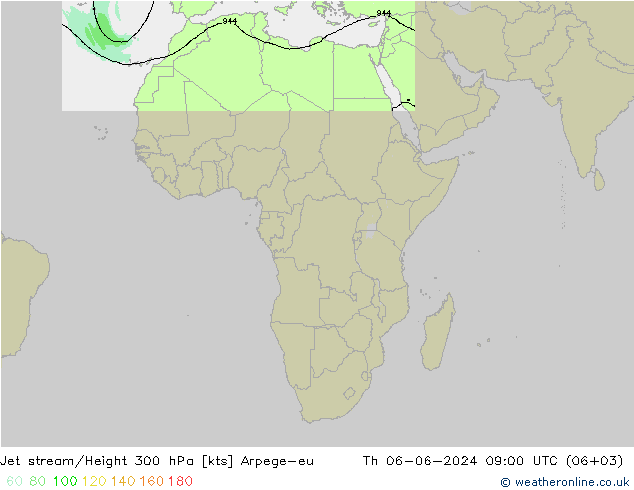 Jet Akımları Arpege-eu Per 06.06.2024 09 UTC