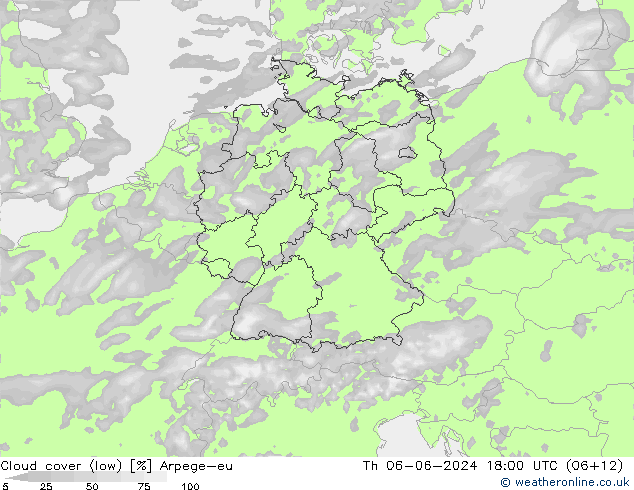 Bulutlar (düşük) Arpege-eu Per 06.06.2024 18 UTC
