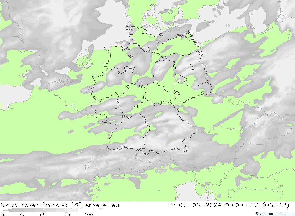 Nubes medias Arpege-eu vie 07.06.2024 00 UTC