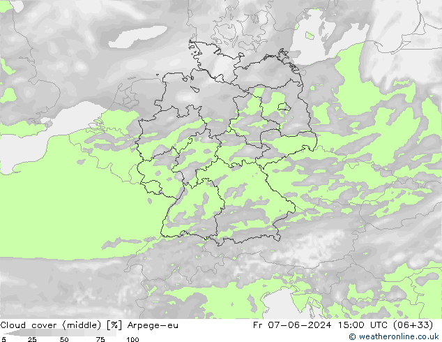 облака (средний) Arpege-eu пт 07.06.2024 15 UTC