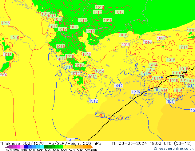 Thck 500-1000hPa Arpege-eu Th 06.06.2024 18 UTC