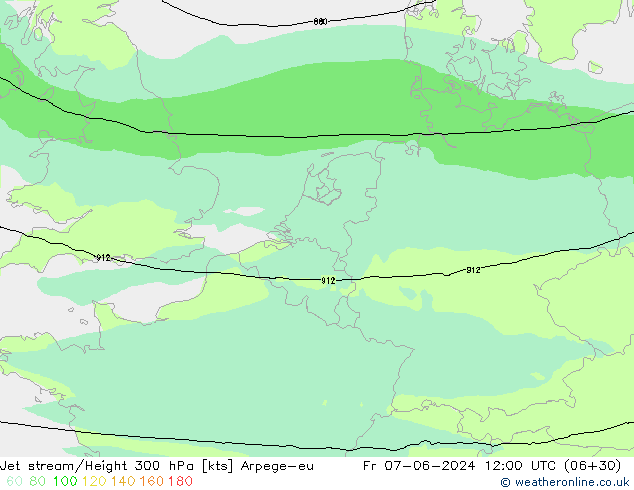 Jet Akımları Arpege-eu Cu 07.06.2024 12 UTC
