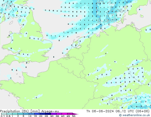 Nied. akkumuliert (6Std) Arpege-eu Do 06.06.2024 12 UTC
