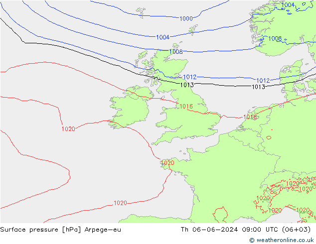      Arpege-eu  06.06.2024 09 UTC