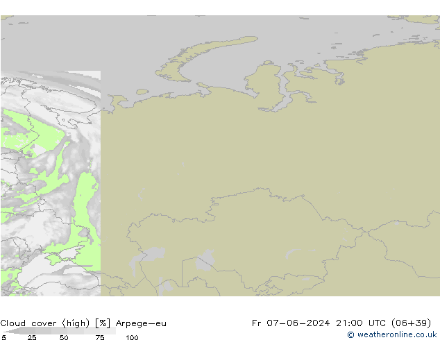 Nubes altas Arpege-eu vie 07.06.2024 21 UTC