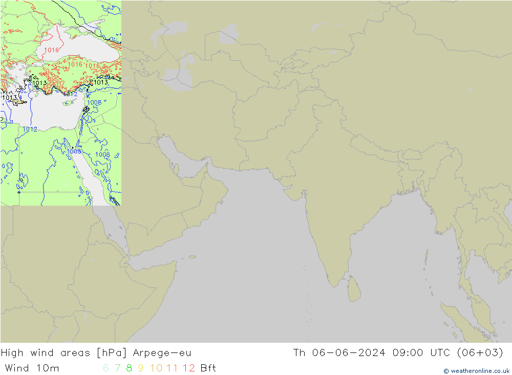 High wind areas Arpege-eu Qui 06.06.2024 09 UTC