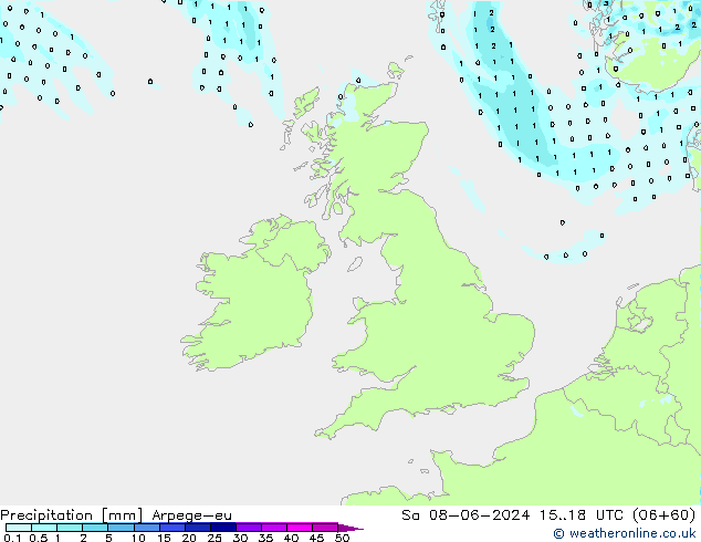Neerslag Arpege-eu za 08.06.2024 18 UTC