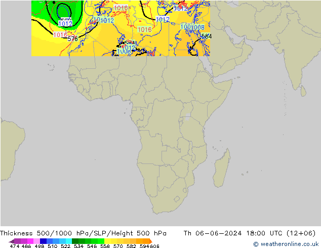 Thck 500-1000hPa Arpege-eu Th 06.06.2024 18 UTC