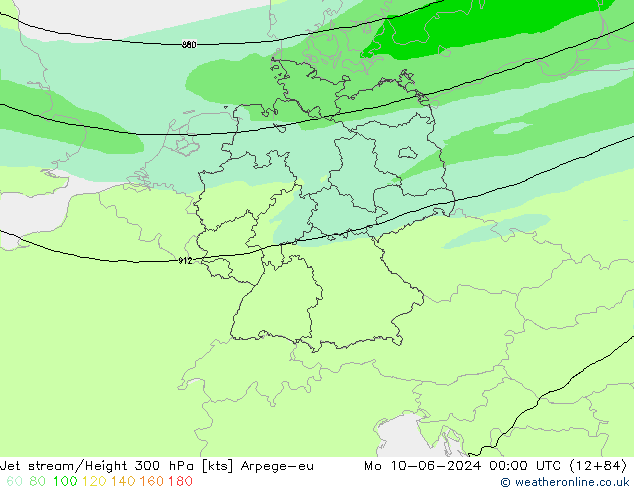 Courant-jet Arpege-eu lun 10.06.2024 00 UTC