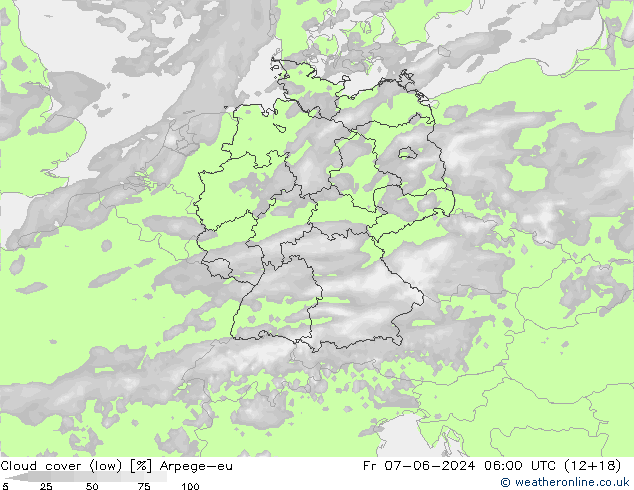 Bulutlar (düşük) Arpege-eu Cu 07.06.2024 06 UTC