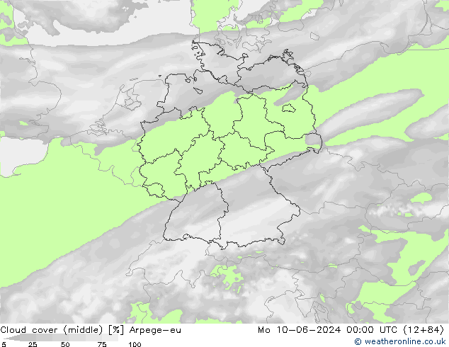 облака (средний) Arpege-eu пн 10.06.2024 00 UTC