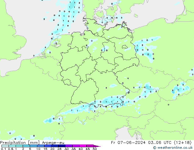 Yağış Arpege-eu Cu 07.06.2024 06 UTC