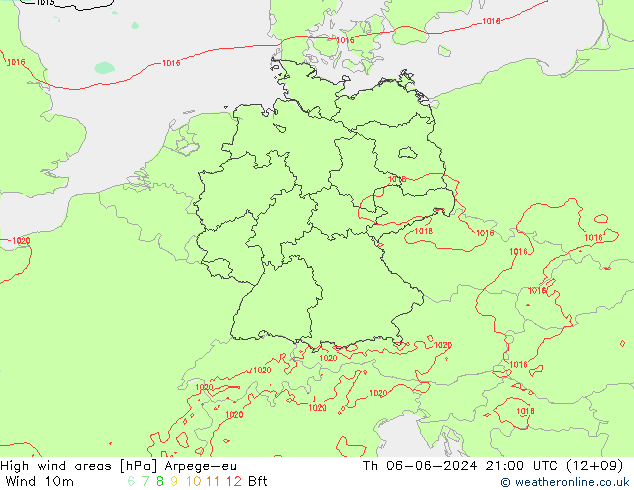 yüksek rüzgarlı alanlar Arpege-eu Per 06.06.2024 21 UTC