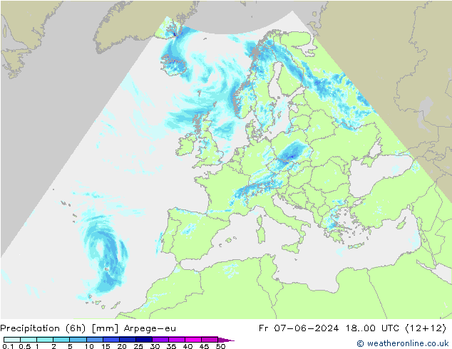 Nied. akkumuliert (6Std) Arpege-eu Fr 07.06.2024 00 UTC