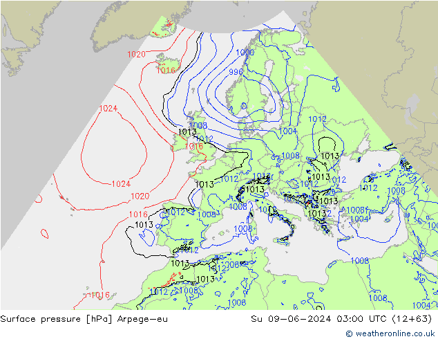 pression de l'air Arpege-eu dim 09.06.2024 03 UTC