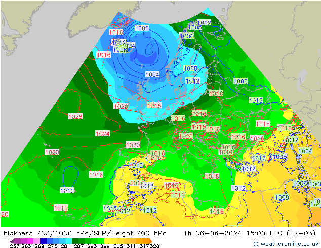 Dikte700-1000 hPa Arpege-eu do 06.06.2024 15 UTC