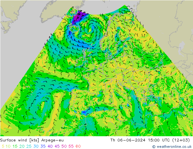 Bodenwind Arpege-eu Do 06.06.2024 15 UTC