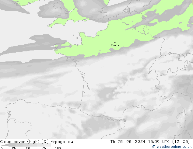 Wolken (hohe) Arpege-eu Do 06.06.2024 15 UTC