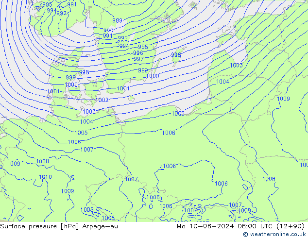 Luchtdruk (Grond) Arpege-eu ma 10.06.2024 06 UTC