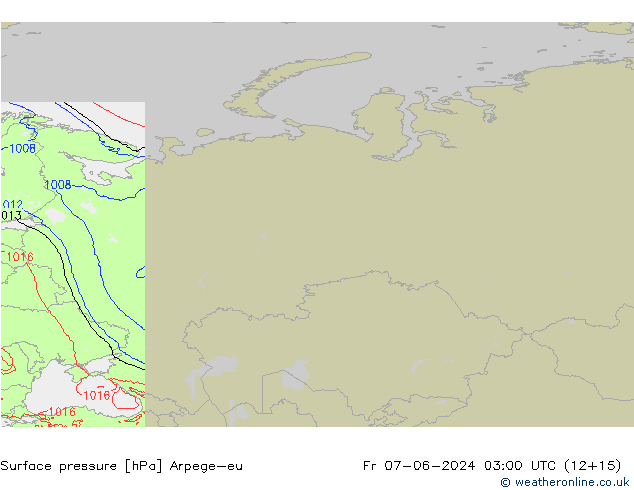 Surface pressure Arpege-eu Fr 07.06.2024 03 UTC