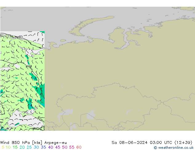  850 hPa Arpege-eu  08.06.2024 03 UTC