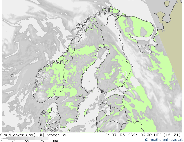 Bulutlar (düşük) Arpege-eu Cu 07.06.2024 09 UTC