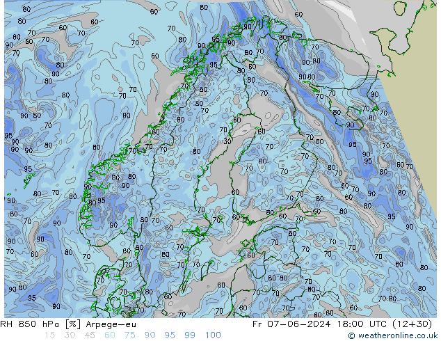 RV 850 hPa Arpege-eu vr 07.06.2024 18 UTC