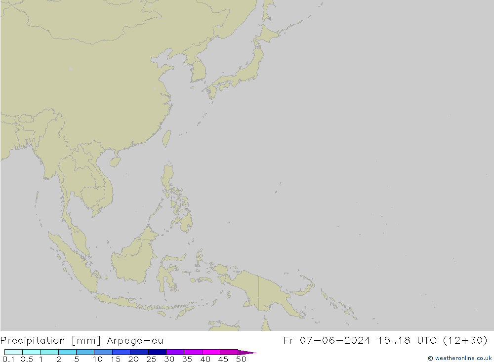Niederschlag Arpege-eu Fr 07.06.2024 18 UTC